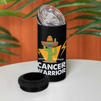 Funny Cancer Fighter 4 in 1 Can Cooler Tumbler Inspirational Quote Chemo Patient Gift Nacho Average Cancer Warrior
