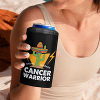 Funny Cancer Fighter 4 in 1 Can Cooler Tumbler Inspirational Quote Chemo Patient Gift Nacho Average Cancer Warrior