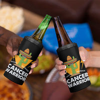 Funny Cancer Fighter 4 in 1 Can Cooler Tumbler Inspirational Quote Chemo Patient Gift Nacho Average Cancer Warrior