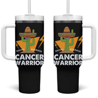 Funny Cancer Fighter Tumbler With Handle Inspirational Quote Chemo Patient Gift Nacho Average Cancer Warrior