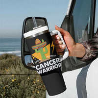 Funny Cancer Fighter Tumbler With Handle Inspirational Quote Chemo Patient Gift Nacho Average Cancer Warrior