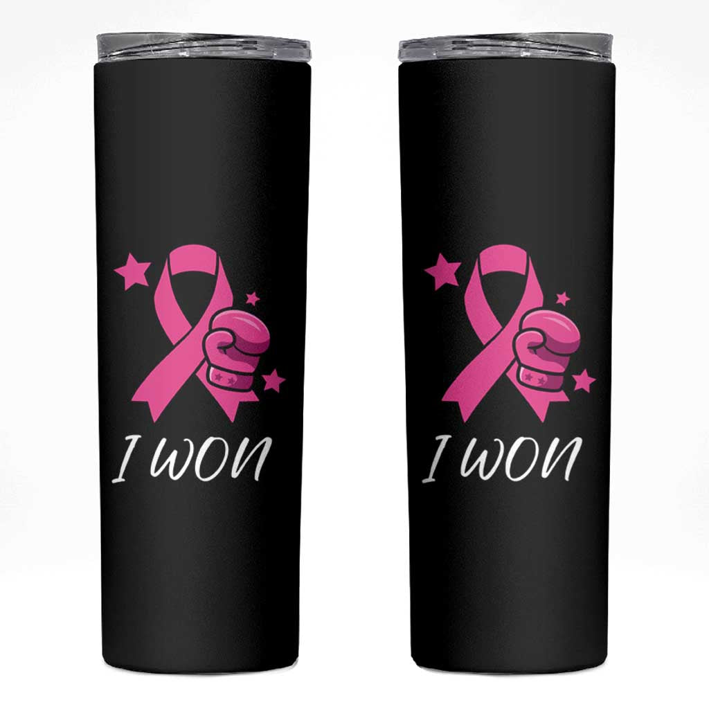 Breast Cancer Awareness Skinny Tumbler Pink Ribbon Support The Fighters - Wonder Print Shop
