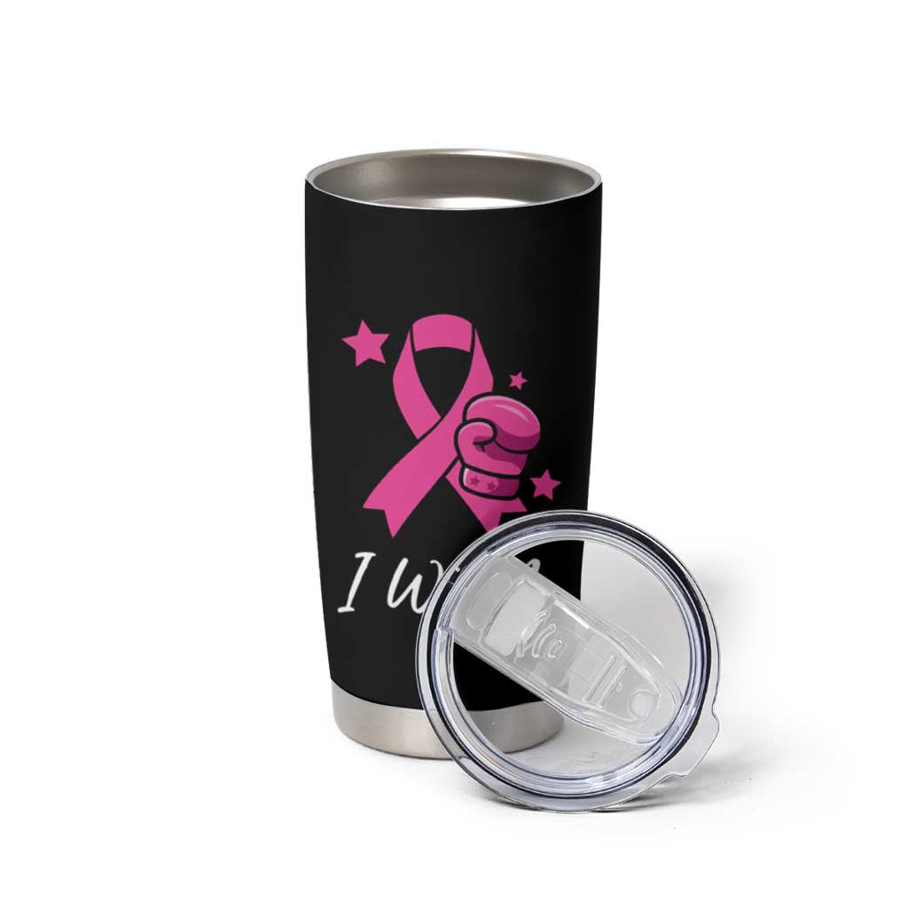 Breast Cancer Awareness Tumbler Cup Pink Ribbon Support The Fighters - Wonder Print Shop