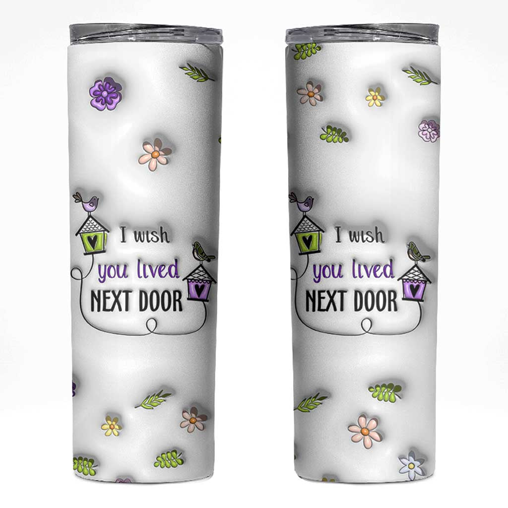 I Wish We Lived Closer Skinny Tumbler Long Distance Relationship Friendship Gifts For Sister Best Friend Bestie