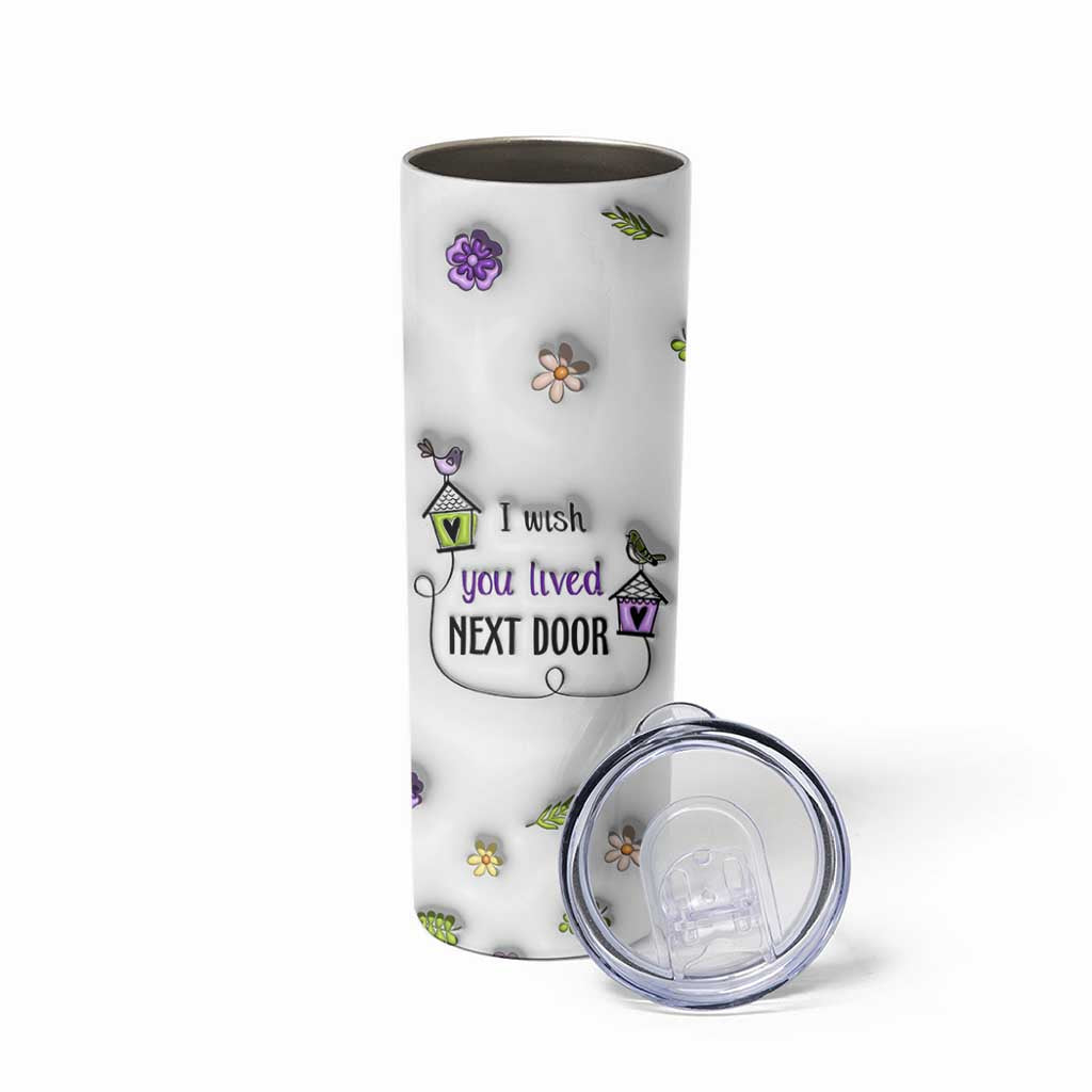 I Wish We Lived Closer Skinny Tumbler Long Distance Relationship Friendship Gifts For Sister Best Friend Bestie