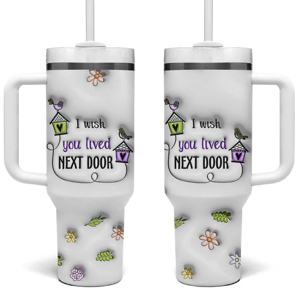 I Wish We Lived Closer Tumbler With Handle Long Distance Relationship Friendship Gifts For Sister Best Friend Bestie