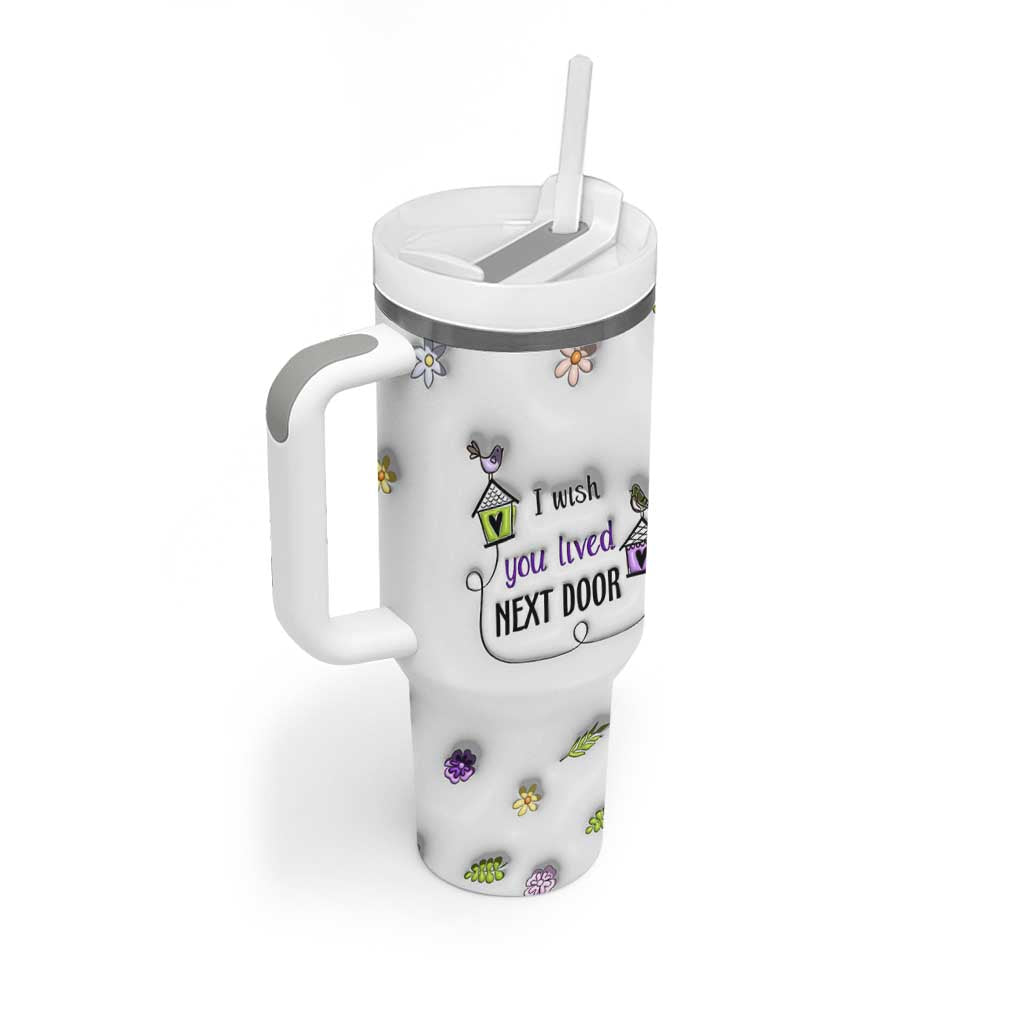 I Wish We Lived Closer Tumbler With Handle Long Distance Relationship Friendship Gifts For Sister Best Friend Bestie