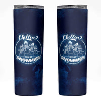 Funny Christmas Skinny Tumbler Snowman Chillin With My Snowmies - Wonder Print Shop