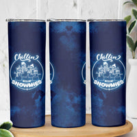 Funny Christmas Skinny Tumbler Snowman Chillin With My Snowmies - Wonder Print Shop