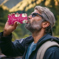 Personalized Christmas 4 in 1 Can Cooler Tumbler Custom Name Pink Santa Claus Retro Xmas Gifts - Wonder Print Shop