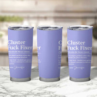 Personalized Coworker Tumbler Cup Custom Name  Cluster Fuck An Expert Problem Solver Christmas Gift Purple - Wonder Print Shop