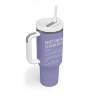 Boss Gifts Tumbler With Handle Shit Show Supervisor for Boss Team Manger Director Thank You Purple - Wonder Print Shop