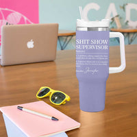 Boss Gifts Tumbler With Handle Shit Show Supervisor for Boss Team Manger Director Thank You Purple - Wonder Print Shop