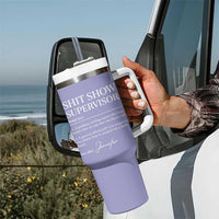 Boss Gifts Tumbler With Handle Shit Show Supervisor for Boss Team Manger Director Thank You Purple - Wonder Print Shop