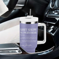 Boss Gifts Tumbler With Handle Shit Show Supervisor for Boss Team Manger Director Thank You Purple - Wonder Print Shop