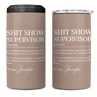 Boss Gifts 4 in 1 Can Cooler Tumbler Shit Show Supervisor for Boss Team Manger Director Thank You - Wonder Print Shop