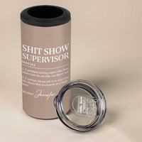 Boss Gifts 4 in 1 Can Cooler Tumbler Shit Show Supervisor for Boss Team Manger Director Thank You - Wonder Print Shop