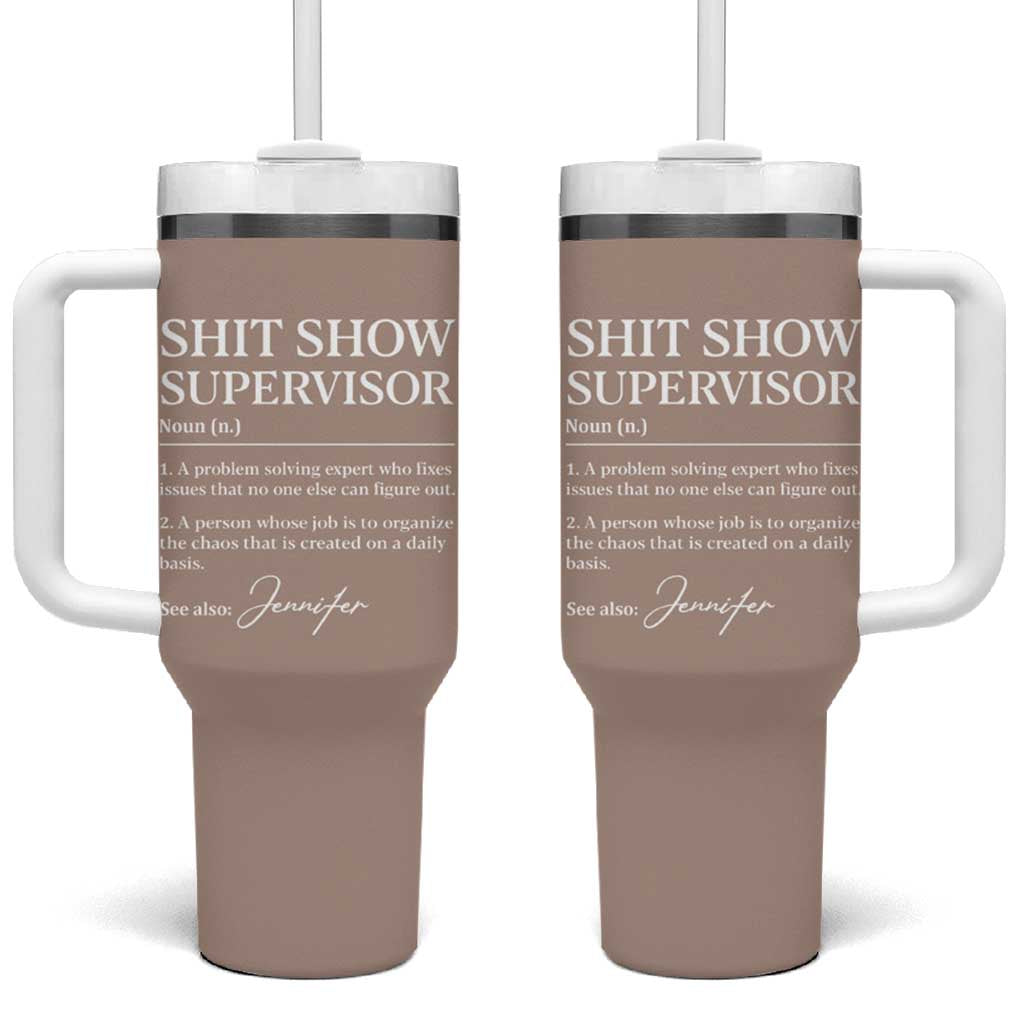 Boss Gifts Tumbler With Handle Shit Show Supervisor for Boss Team Manger Director Thank You - Wonder Print Shop