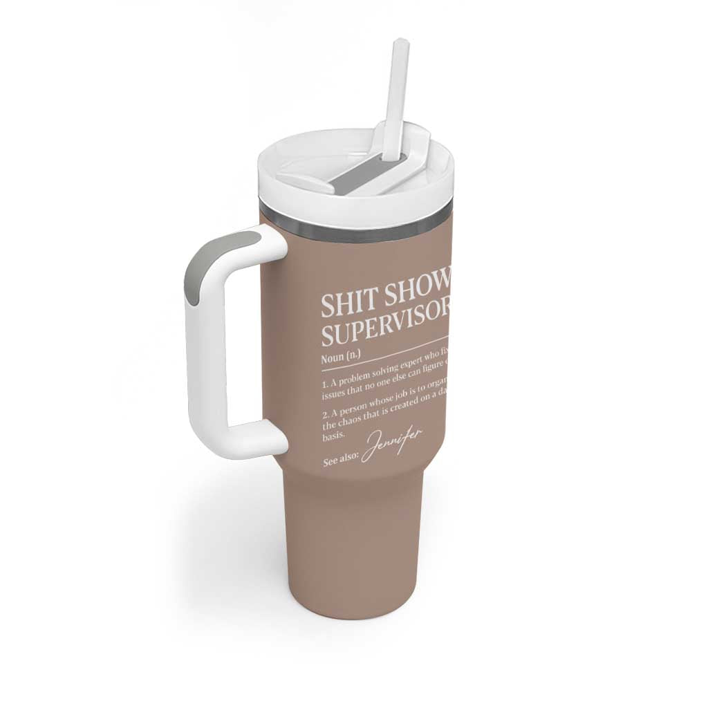 Boss Gifts Tumbler With Handle Shit Show Supervisor for Boss Team Manger Director Thank You - Wonder Print Shop