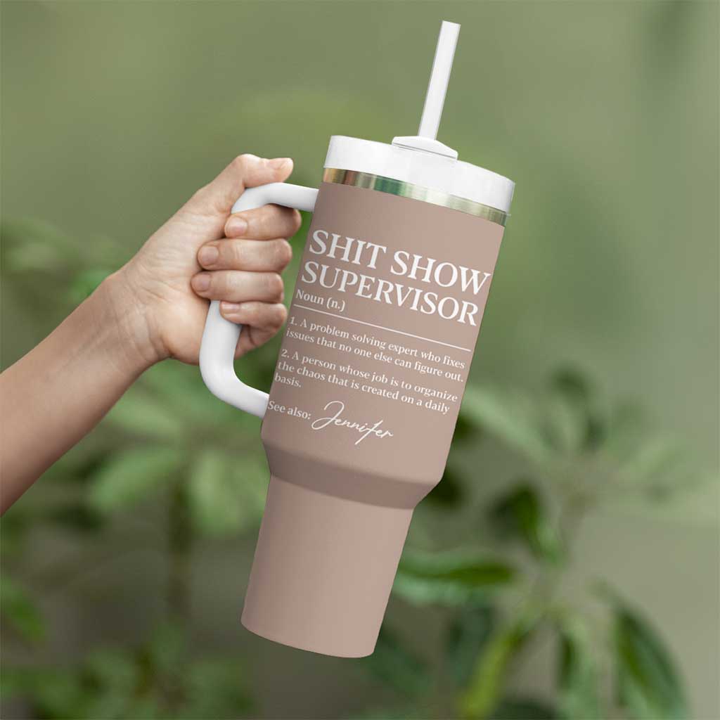 Boss Gifts Tumbler With Handle Shit Show Supervisor for Boss Team Manger Director Thank You - Wonder Print Shop