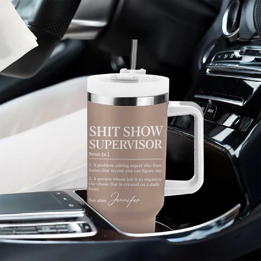 Boss Gifts Tumbler With Handle Shit Show Supervisor for Boss Team Manger Director Thank You - Wonder Print Shop