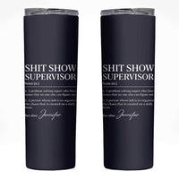 Boss Gifts Skinny Tumbler Shit Show Supervisor for Boss Team Manger Director Thank You Navy - Wonder Print Shop