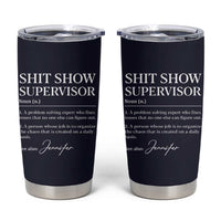 Boss Gifts Tumbler Cup Shit Show Supervisor for Boss Team Manger Director Thank You Navy - Wonder Print Shop