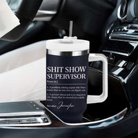 Boss Gifts Tumbler With Handle Shit Show Supervisor for Boss Team Manger Director Thank You Navy - Wonder Print Shop