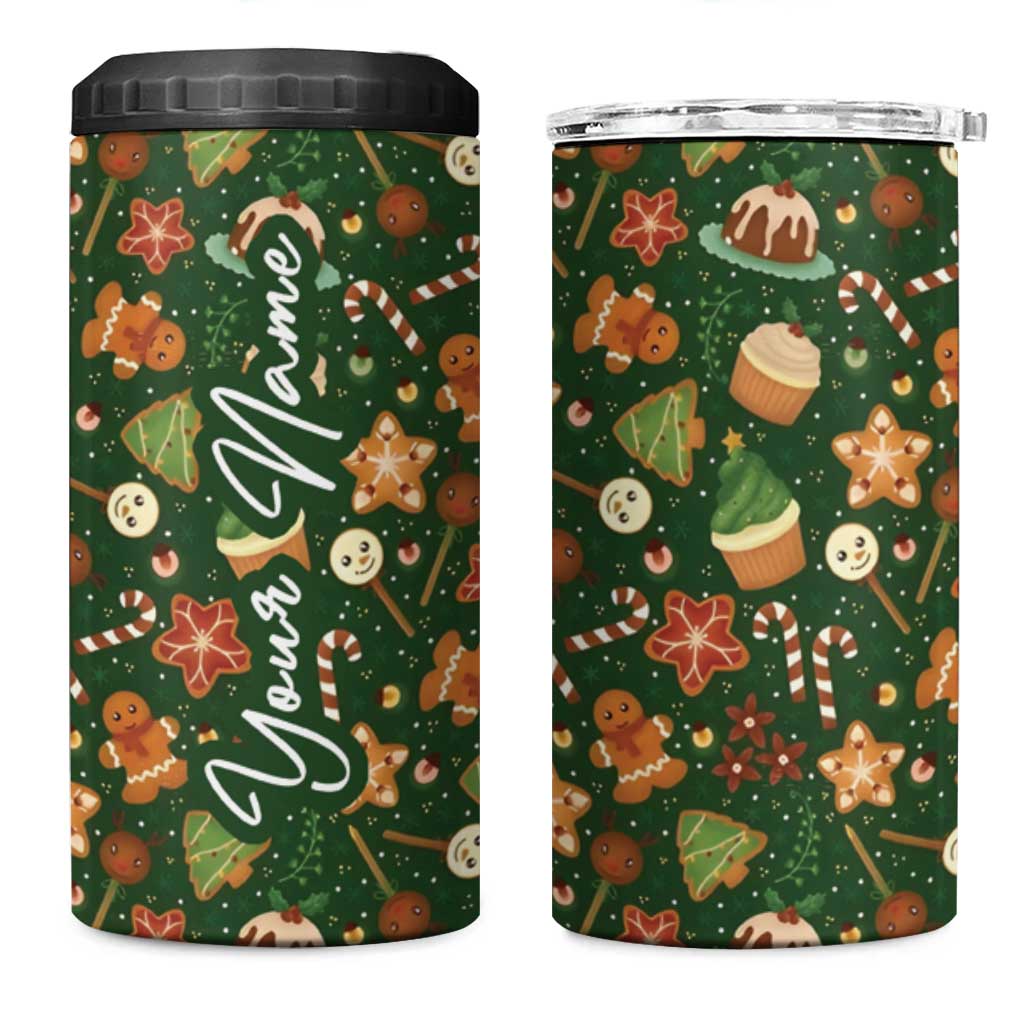 Personalized Christmas 4 in 1 Can Cooler Tumbler Custom Name Car Cup Holder Xmas Gifts - Wonder Print Shop