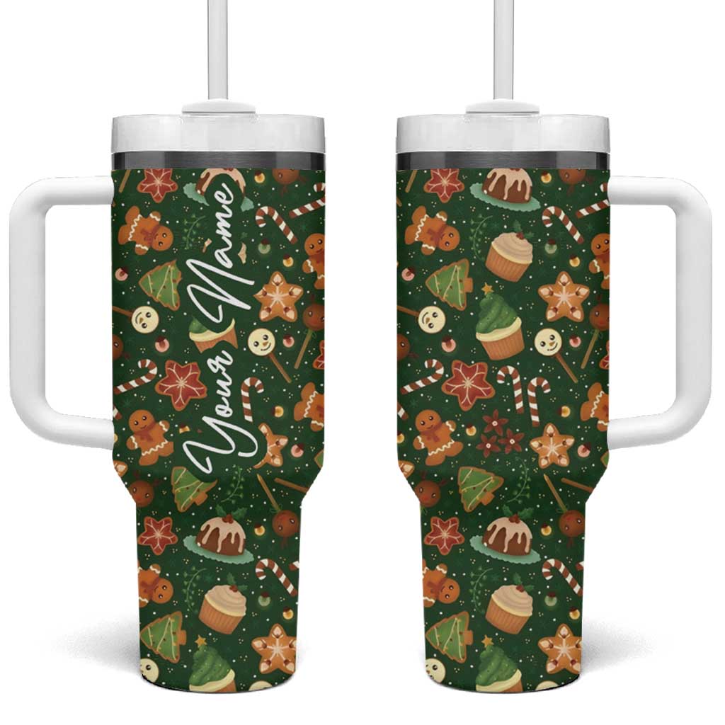 Personalized Christmas Tumbler With Handle Custom Name Car Cup Holder Xmas Gifts - Wonder Print Shop