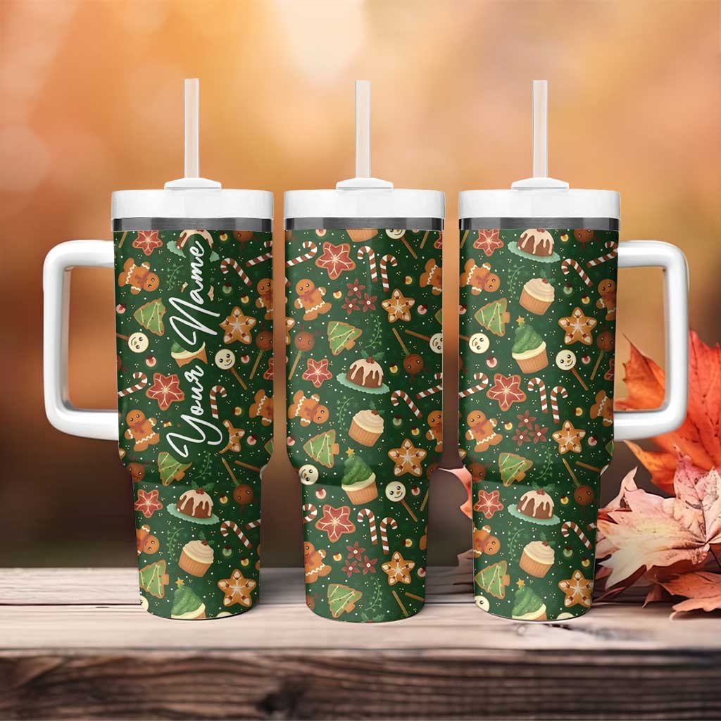 Personalized Christmas Tumbler With Handle Custom Name Car Cup Holder Xmas Gifts - Wonder Print Shop