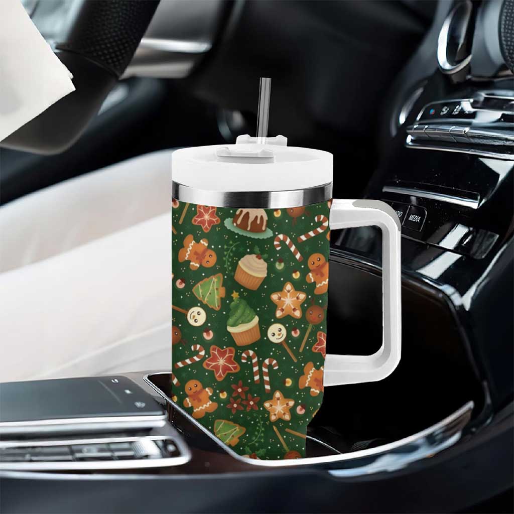 Personalized Christmas Tumbler With Handle Custom Name Car Cup Holder Xmas Gifts - Wonder Print Shop