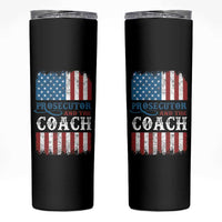 Harris Walz Skinny Tumbler Prosecutor And The Coach 2024 Vintage American Flag - Wonder Print Shop