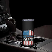 Harris Walz Skinny Tumbler Prosecutor And The Coach 2024 Vintage American Flag - Wonder Print Shop