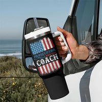 Harris Walz Tumbler With Handle Prosecutor And The Coach 2024 Vintage American Flag - Wonder Print Shop