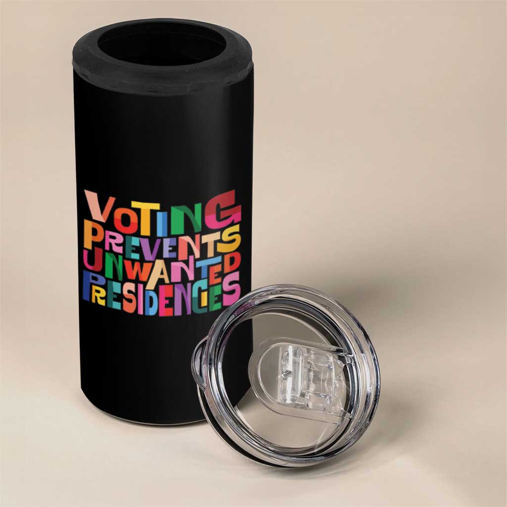 US Election Political 2024 4 in 1 Can Cooler Tumbler Voting Prevents Unwanted Presidencies - Wonder Print Shop
