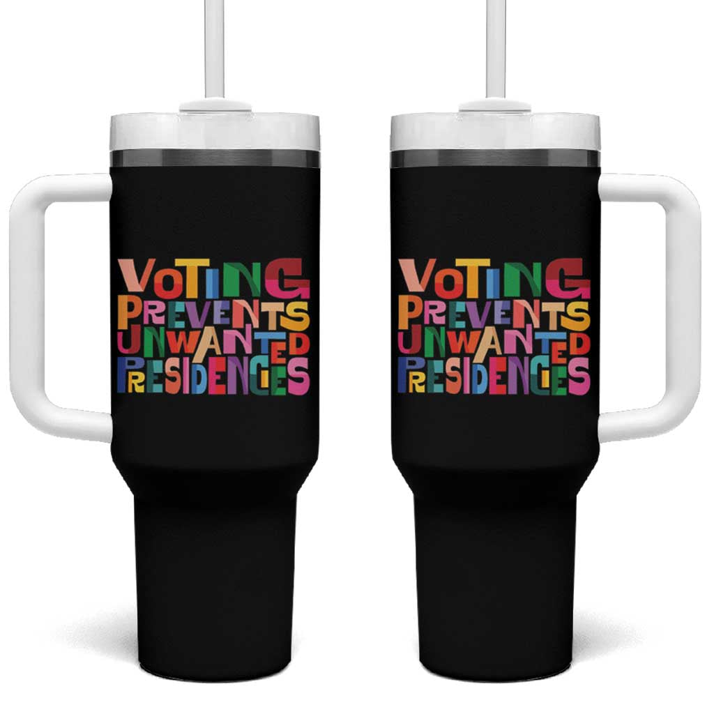 US Election Political 2024 Tumbler With Handle Voting Prevents Unwanted Presidencies - Wonder Print Shop