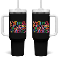 US Election Political 2024 Tumbler With Handle Voting Prevents Unwanted Presidencies - Wonder Print Shop