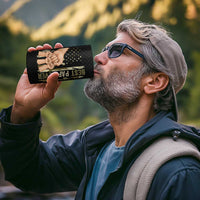 Best Papa Ever 4 in 1 Can Cooler Tumbler Being A Dad Is An Honor Vintage Camo Flag Father's Day