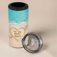 To My Best Aunt 4 in 1 Can Cooler Tumbler Beach Mother's Day Gift For Auntie