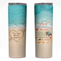 To My Best Aunt Skinny Tumbler Beach Mother's Day Gift For Auntie