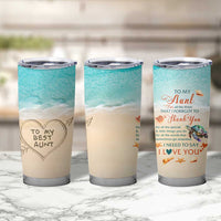 To My Best Aunt Tumbler Cup Beach Mother's Day Gift For Auntie