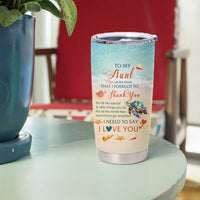 To My Best Aunt Tumbler Cup Beach Mother's Day Gift For Auntie
