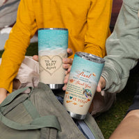 To My Best Aunt Tumbler Cup Beach Mother's Day Gift For Auntie
