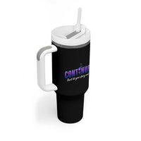Suicide Prevention Awareness Tumbler With Handle Continue Don't Let Your Story End Semicolon Butterfly - Wonder Print Shop