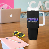 Suicide Prevention Awareness Tumbler With Handle Continue Don't Let Your Story End Semicolon Butterfly - Wonder Print Shop