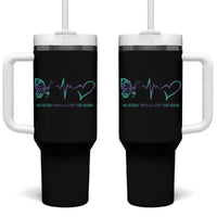 Suicide Prevention Awareness Tumbler With Handle No Story Should End Too Soon Butterfly Heartbeat - Wonder Print Shop