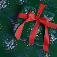 Tea Bagging England Since 1773 Wrapping Paper Roll Patriotic Eagle 4th of July