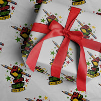 Teach Black History Education Pride Wrapping Paper Roll Black History Month - Wonder Print Shop