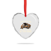 Teach Your Kids To Change Their Oil Heart Crystal Glass Ornament Not Their Gender Dad and Son Father's Day - Wonder Print Shop